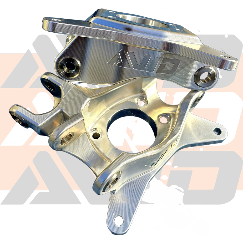 Polaris RZR Pro R / Turbo R / Turbo S Baja Billet Front Upright, Double Shear Vertical Uniball | AVID Racing