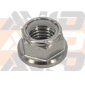 Titanium 6 Point Flange Nylon Lock Nut, M12 x 1.5 | AVID Racing