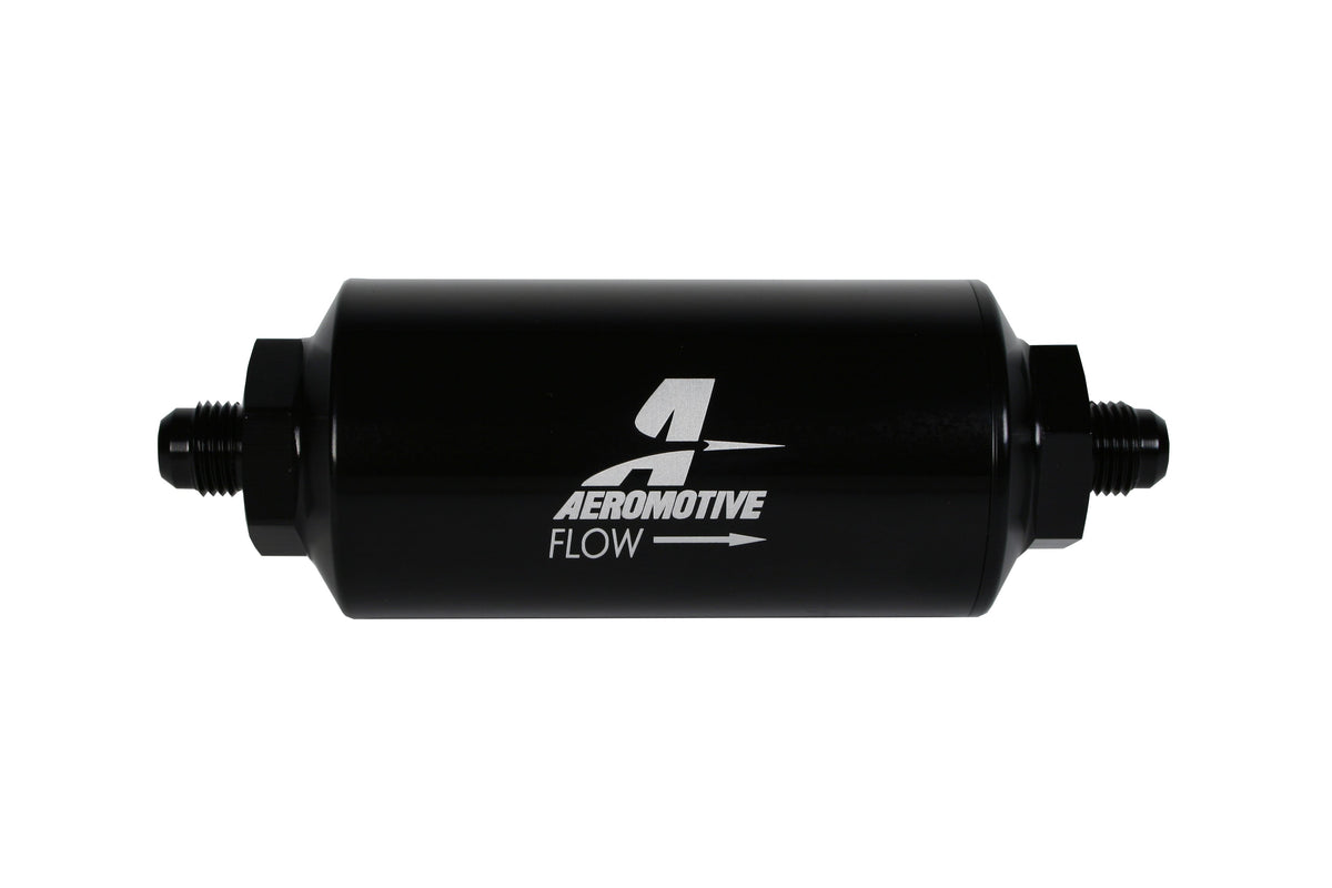 10 Micron Black Fuel Filter with Male AN-06 Ports & Cellulose Element
