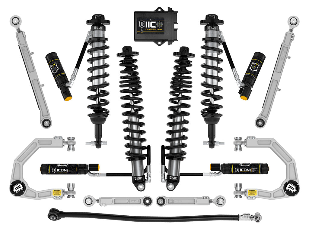 ICON 2021-2026 Ford Bronco, Non-Sasquatch, 3-4" Lift, Stage 8 Suspension System, Billet, Heavy Rate Rear Springs