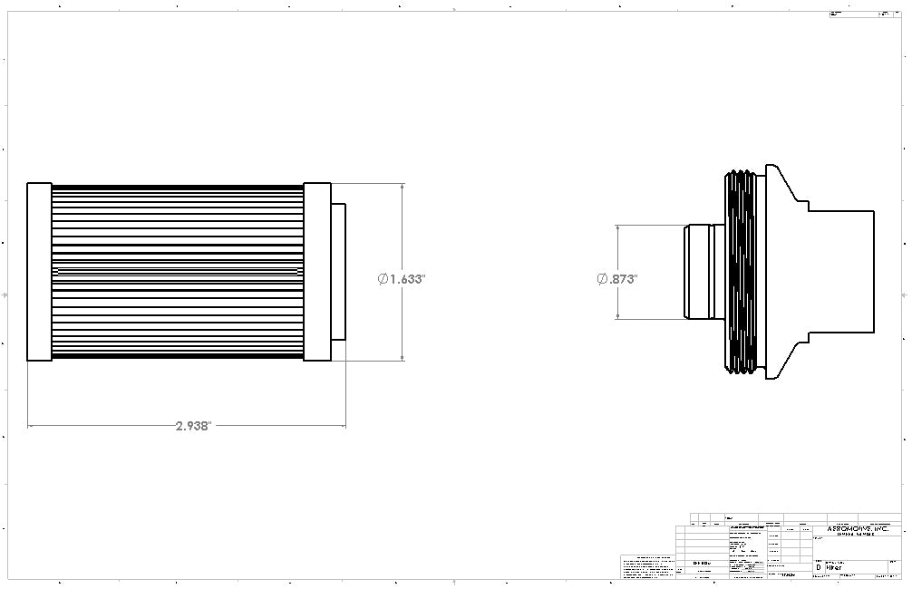 100 Micron Red Fuel Filter with ORB-10 Ports & Stainless Mesh Element