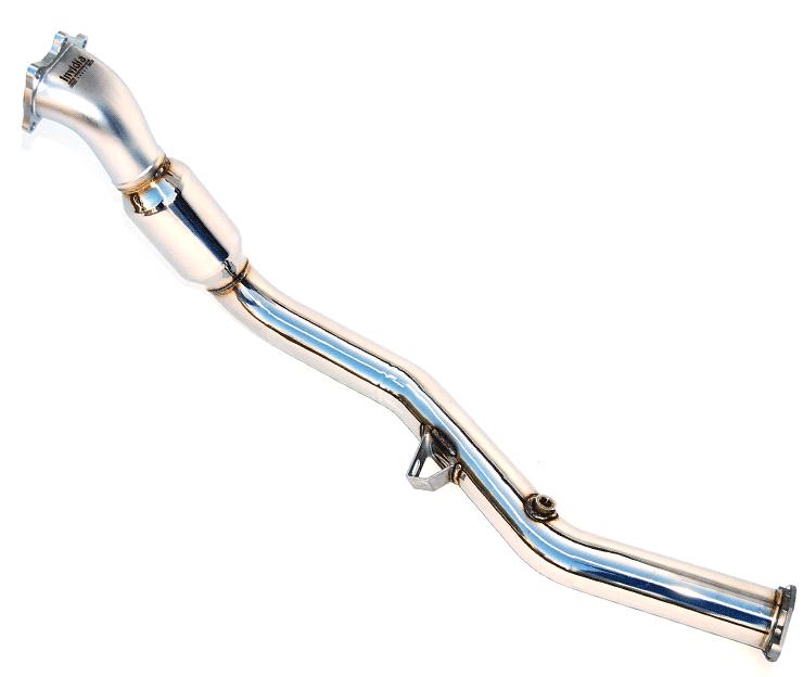 Invidia 05+ AT LGT Polished Divorced Waste Gate Downpipe with High Flow Cat