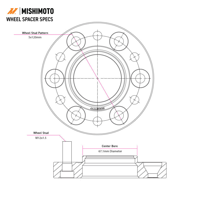 Mishimoto Wheel Spacers - 5x100 - 56.1 - 15 - M12 - Black