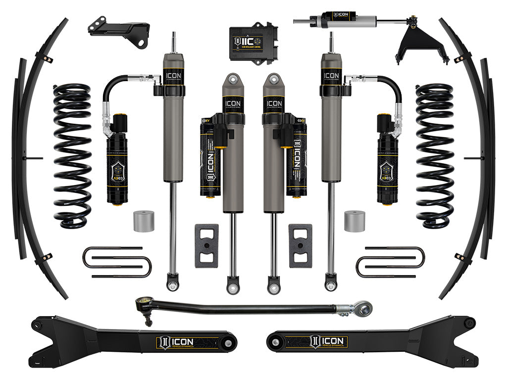 ICON 2023-2025 Ford F-250/F-350 Super Duty 4WD, Diesel, 2.5" Lift, Stage 6 Suspension System w/ Radius Arms and Expansion Packs