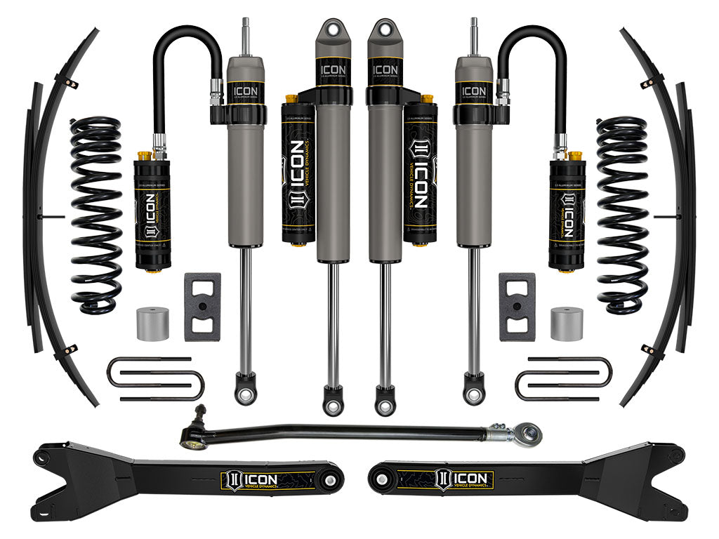 ICON 2023-2025 Ford F-250/F-350 Super Duty 4WD, Diesel, 2.5" Lift, Stage 4 Suspension System w/ Radius Arms and Expansion Packs