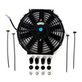 BLOX Racing Electric Slim Fan - 10" / 12" 120W - Straight Blade Black