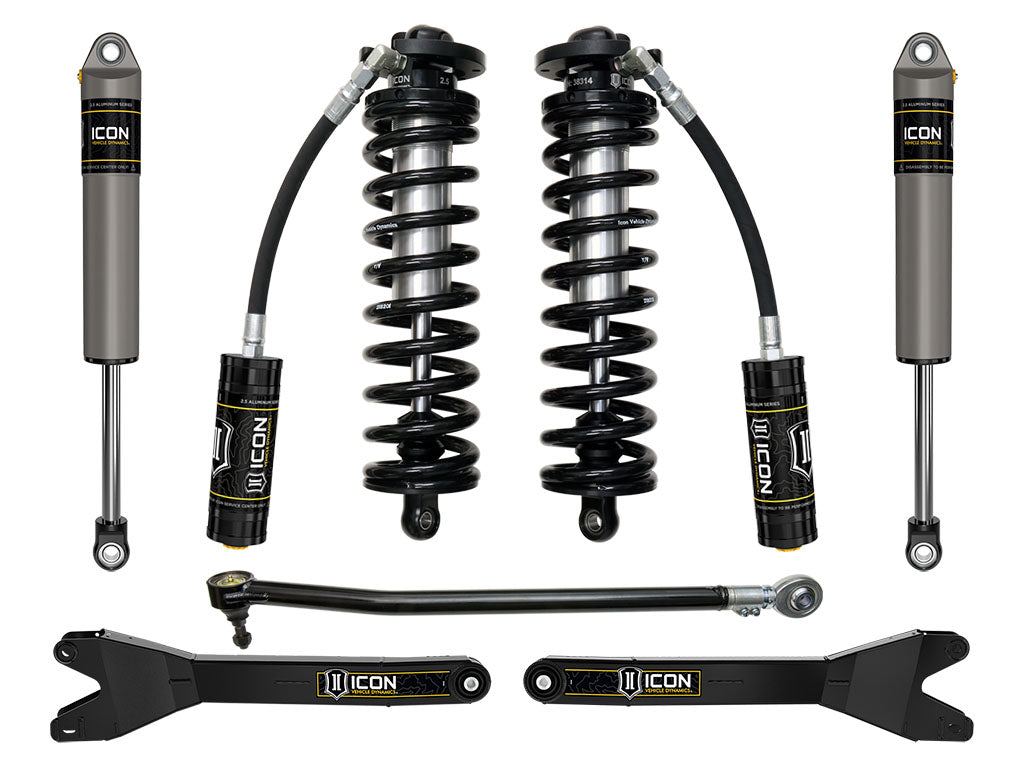 ICON 2023-2025 Ford F-250/F-350 Super Duty 4WD, 2.5-3" Lift, Stage 2 Coilover Conversion System w/ Radius Arms