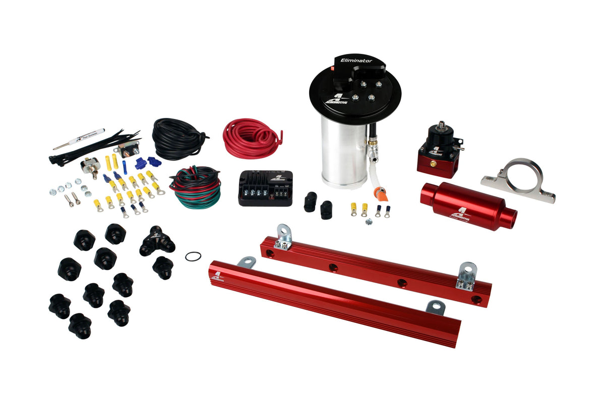 Eliminator In-Tank Pump Gas Fuel System with 5.4L 4-V Fuel Rails, 10-17 Mustang GT