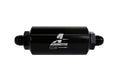 100 Micron Black Fuel Filter with Male AN-08 Ports & Stainless Mesh Element