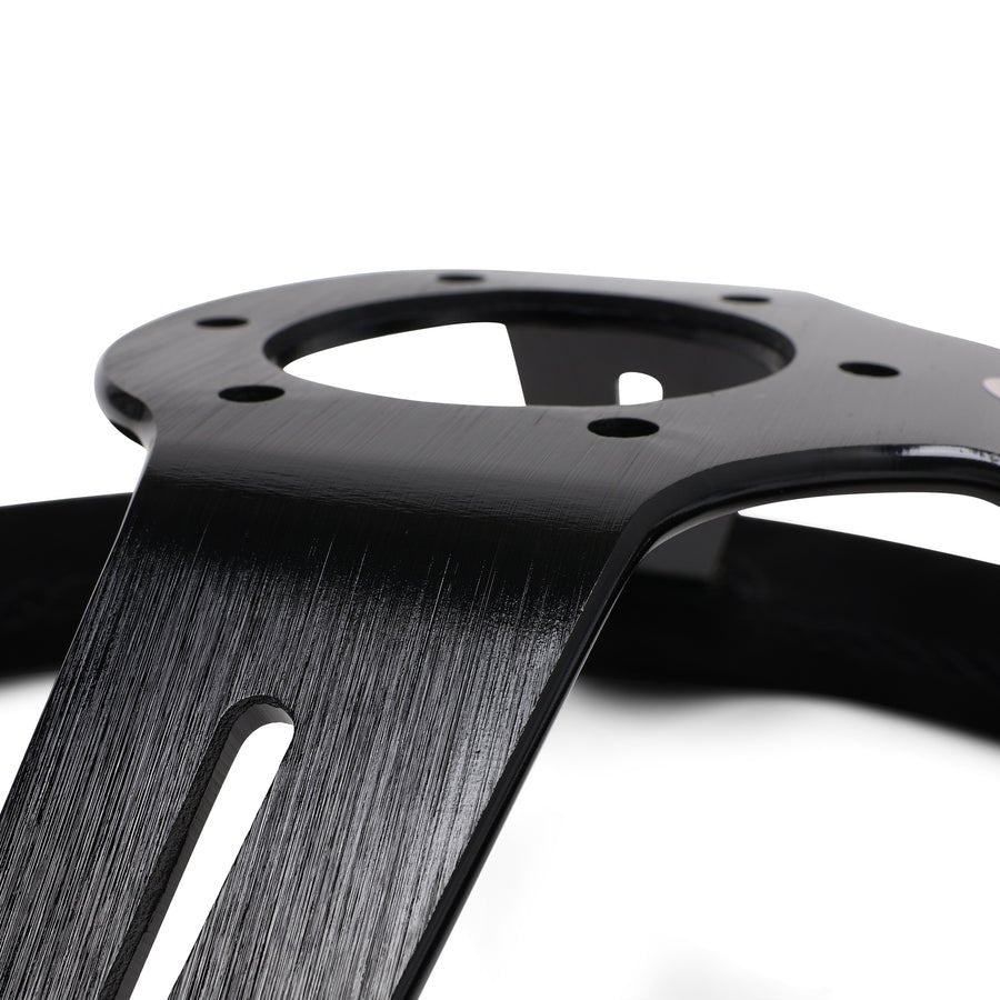 Circuit Hero 3 Spoke Steering Wheel with Slots 350mm/97mm Dish 6 Bolt