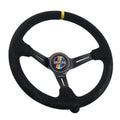 Circuit Hero 3 Spoke Steering Wheel with Slots 350mm/97mm Dish 6 Bolt