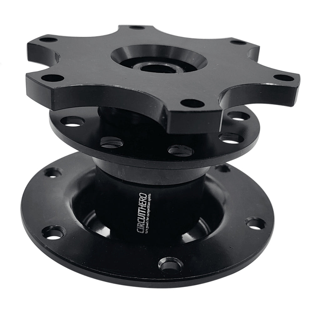 Circuit Hero Quick Release Steering Wheel Hub 6-Bolt Black