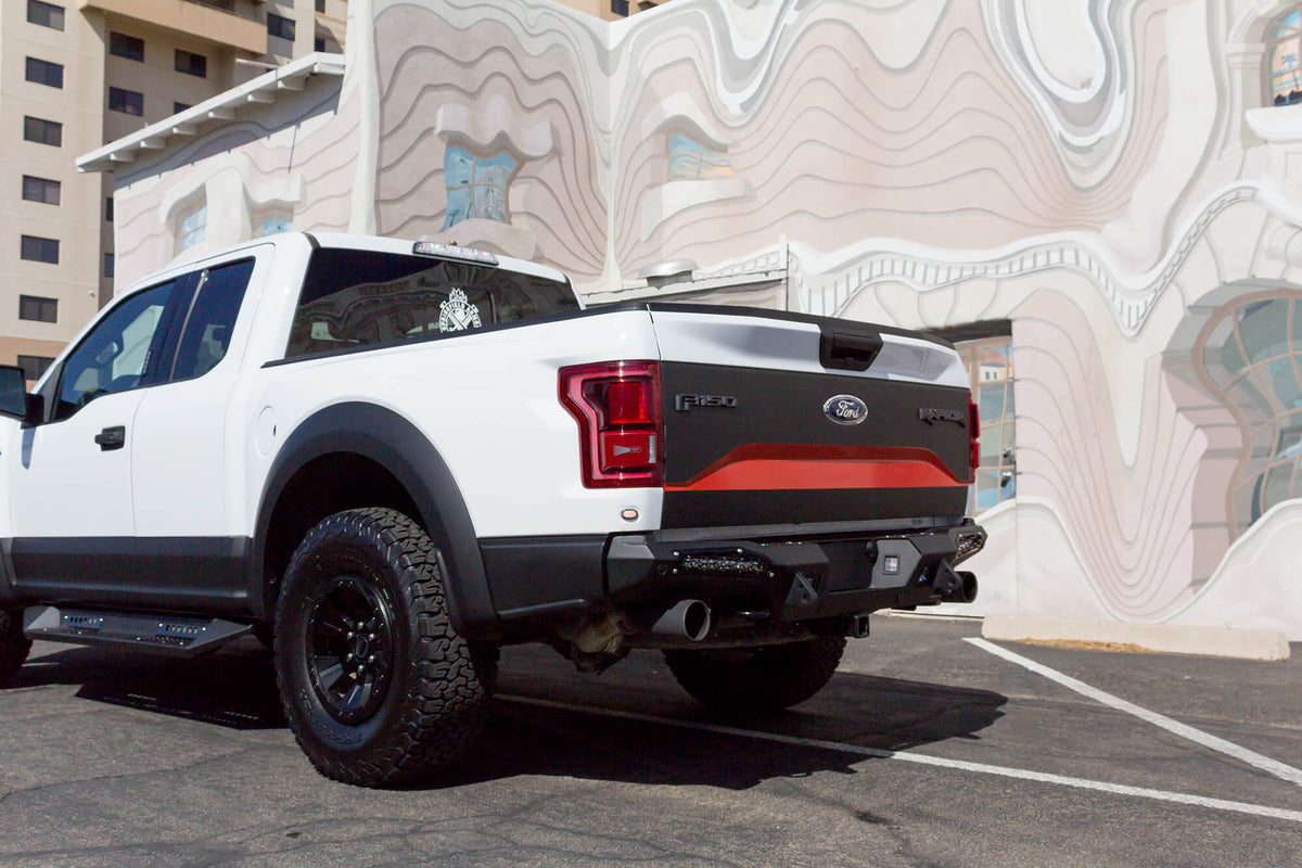 2017-2020 Ford Raptor HoneyBadger Rear Bumper (10" Lights)