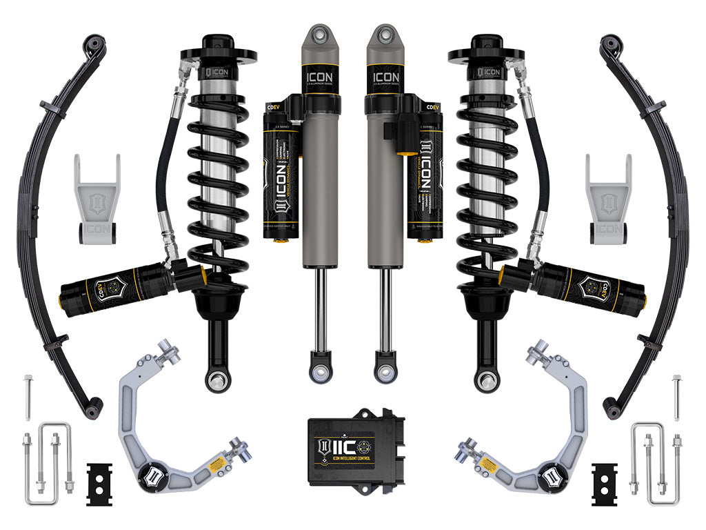 ICON 2021-2025 Ford F-150 Tremor, 2.5-3" Lift, Stage 5 Suspension System, Billet, w/ Leaf Packs