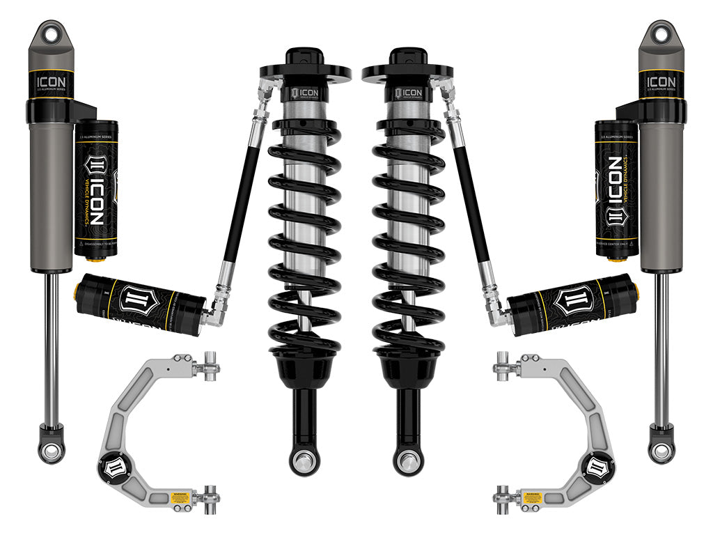 ICON 2021-2025 Ford F-150 4WD, 2.75-3.5" Lift, Stage 3 Suspension System, Billet