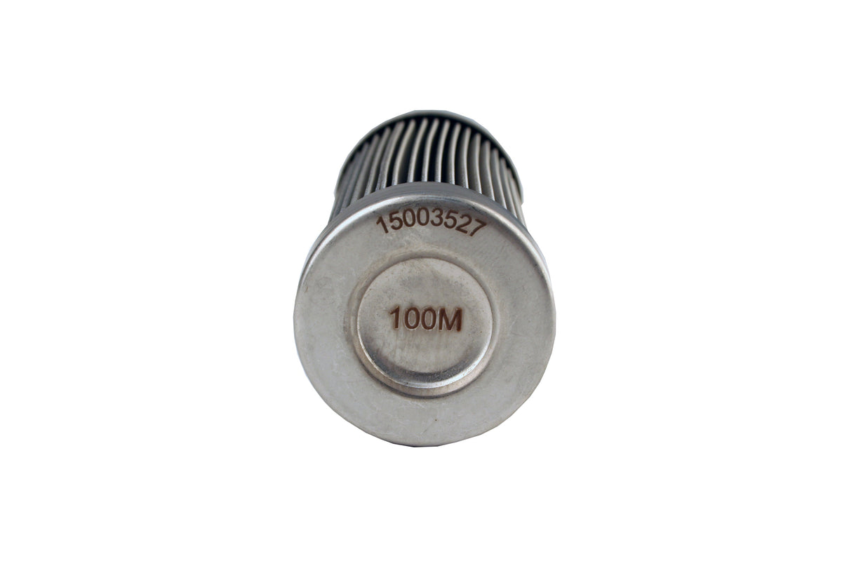 100-micron Stainless Steel Bulkhead Fuel Filter, AN-10 Male Flare