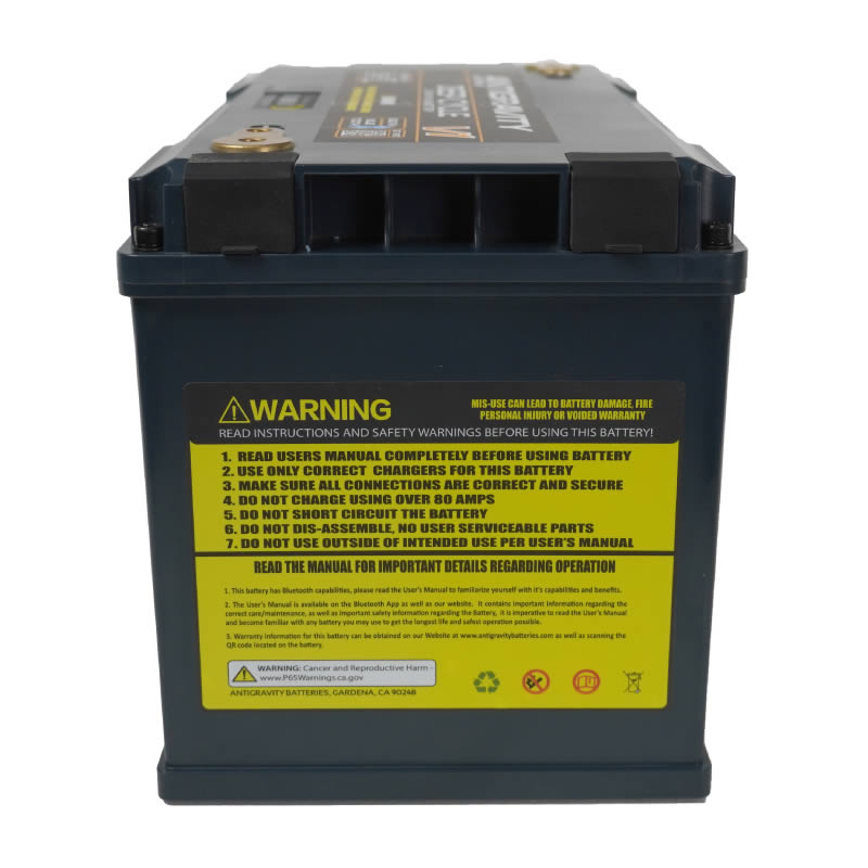 Side view, Antigravity DC100-V1 lightweight Deep Cycle Battery