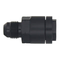 DeatschWerks 6AN Male Flare to 3/8in Female EFI Quick Connect Adapter - Anodized Matte Black