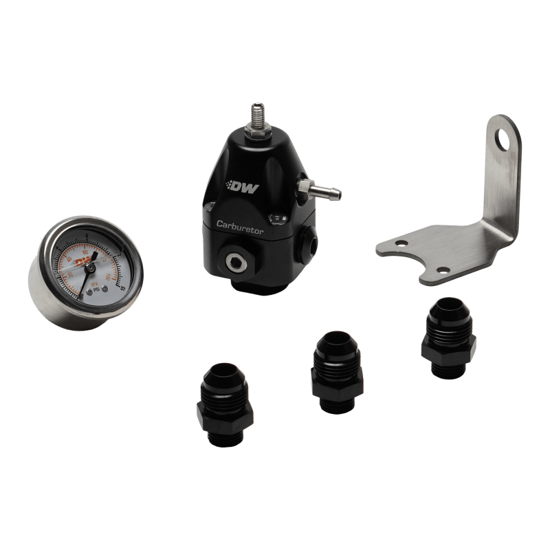DeatschWerks DWR550C Adjustable Carburetor Regulator w/ 8AN Fittings and Gauge