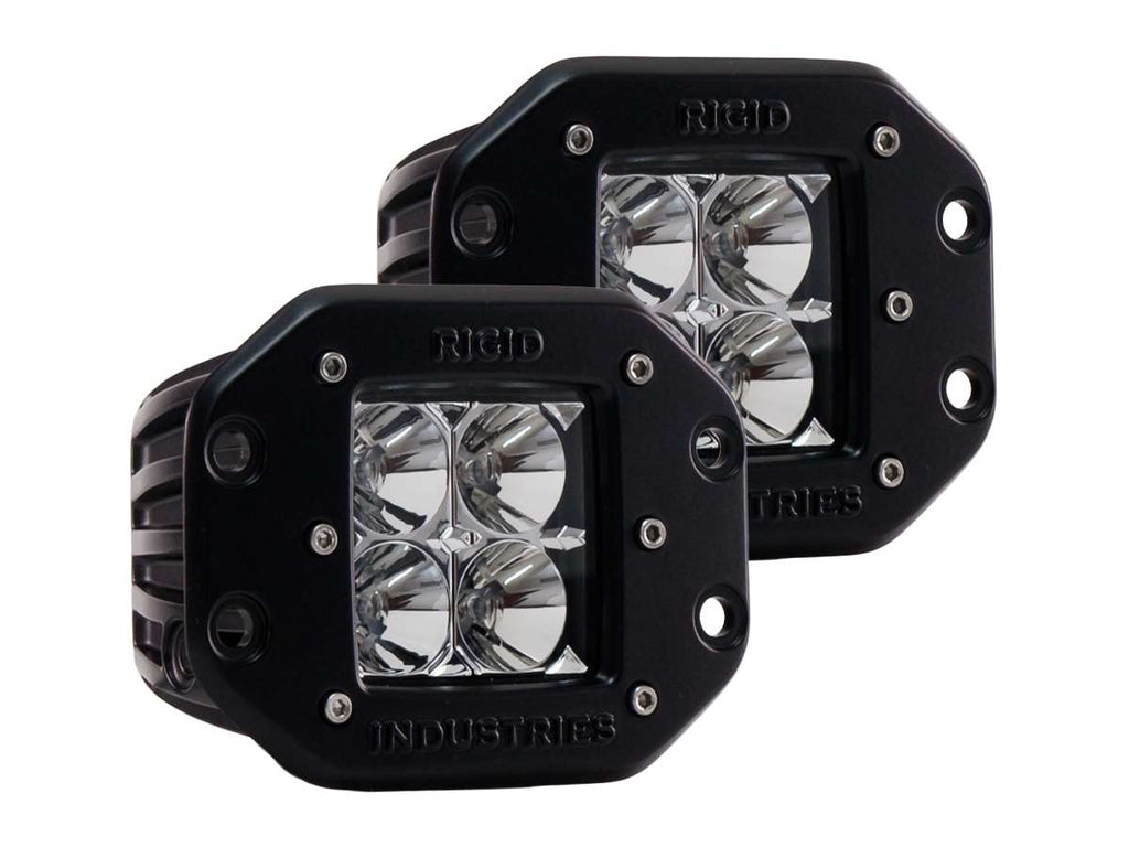 RIGID D-Series PRO Flush White Flood LED Pair