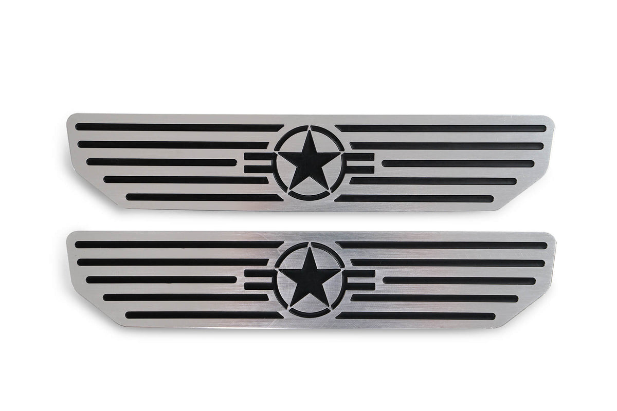 2018-2026 Jeep Wrangler JL & Gladiator JT Sill Plates "Star Logo" | Rear