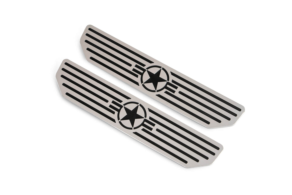 2018-2026 Jeep Wrangler JL & Gladiator JT Sill Plates "Star Logo" | Rear
