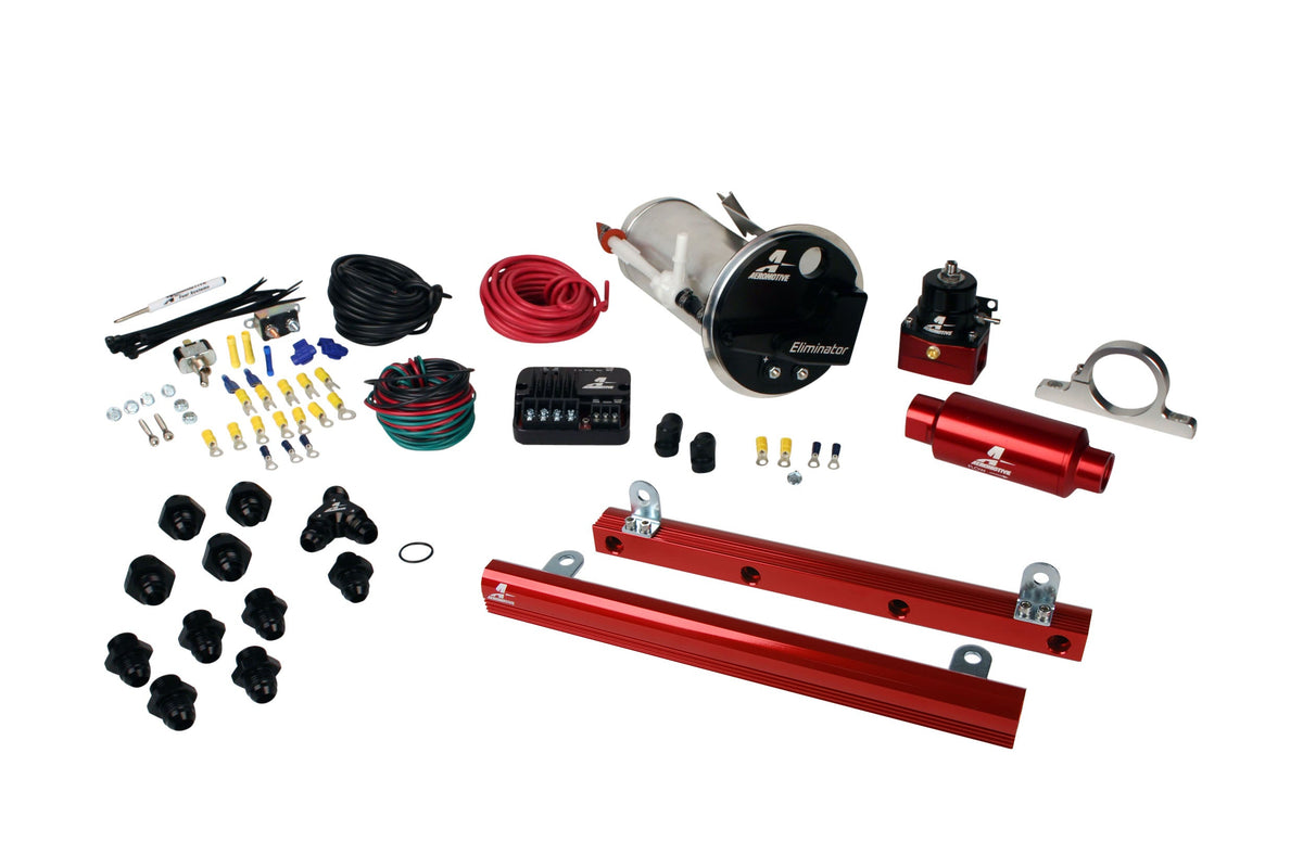 Eliminator In-Tank Pump Gas Fuel System with 5.4L 4-V Fuel Rails, 05-09 Mustang GT