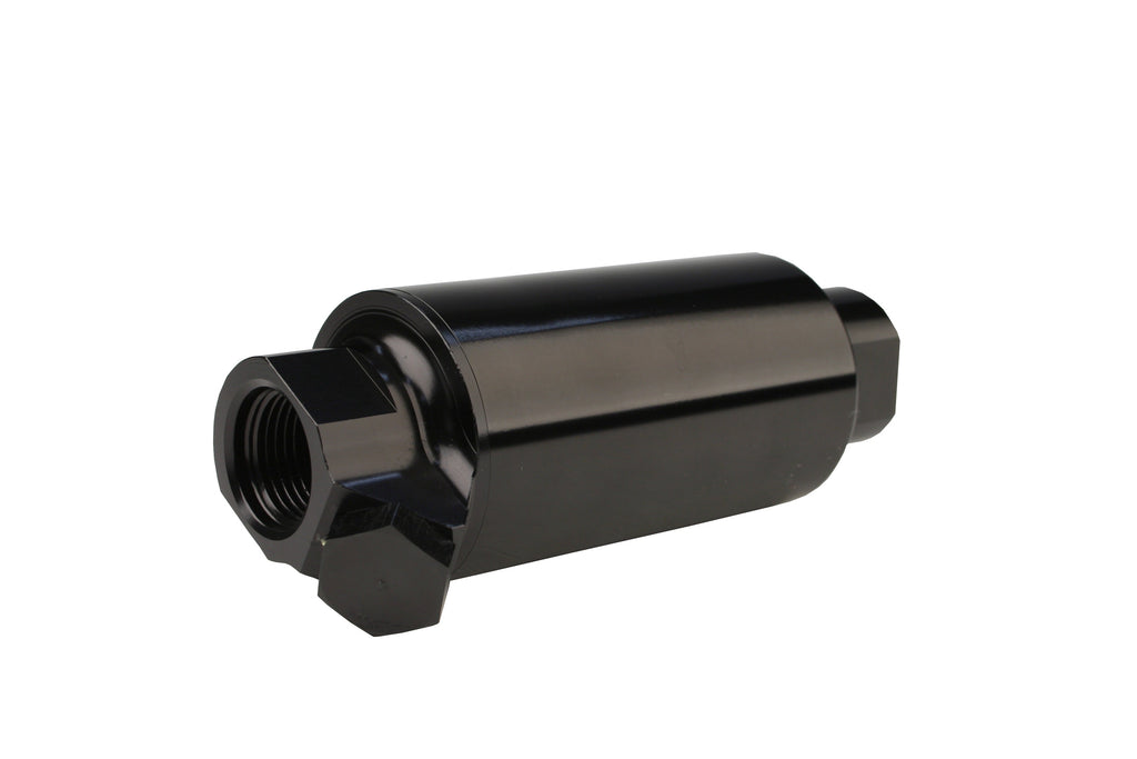 10 Micro Black Dual Outlet Oil/Fuel Filter with ORB-10 Ports