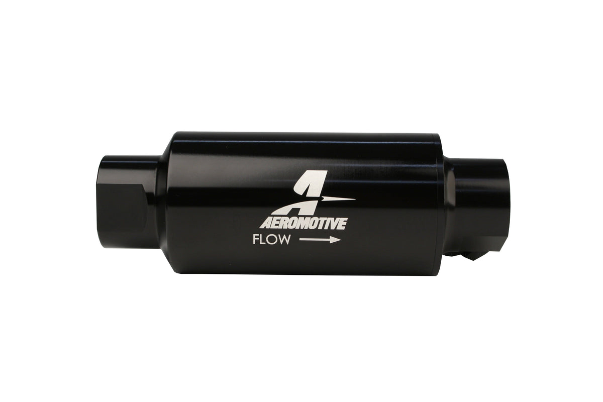 10 Micro Black Dual Outlet Oil/Fuel Filter with ORB-10 Ports