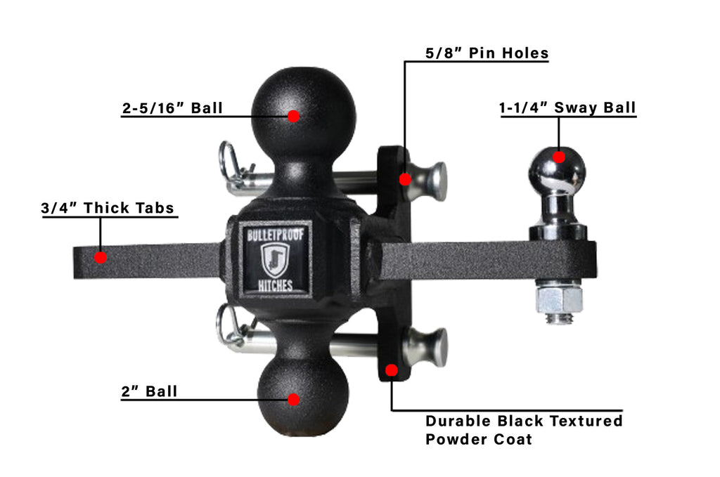 BulletProof Heavy/Extreme Duty Sway Control Ball Mount