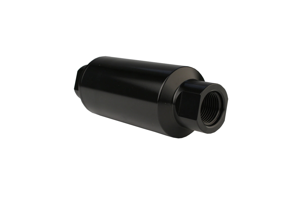100 Micron Black Fuel Filter with ORB-10 Ports & Stainless Mesh Element
