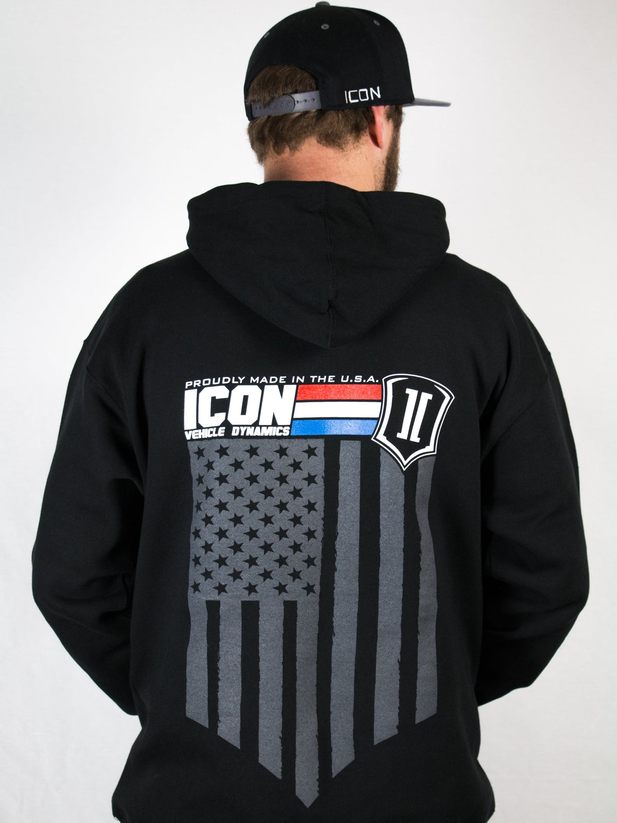ICON GI-Logo Hoodie – Black, Extra Large