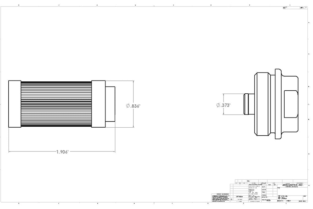 100 Micron Red Fuel Filter with 3/8 NPT Ports & Stainless Mesh Element