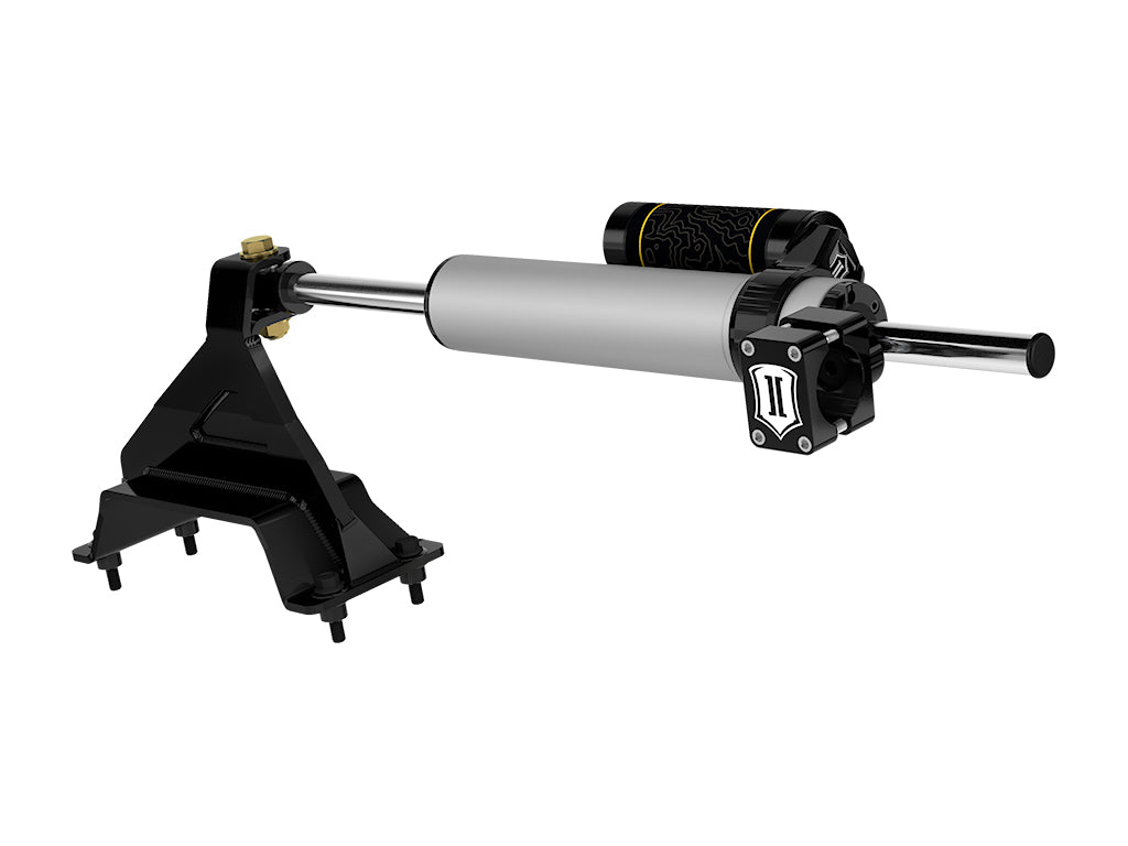 ICON 2023-2025 F-250/F-350 Ford Super Duty 4WD, 2.5 Centerline Steering Stabilizer Kit, Piggyback Reservoir