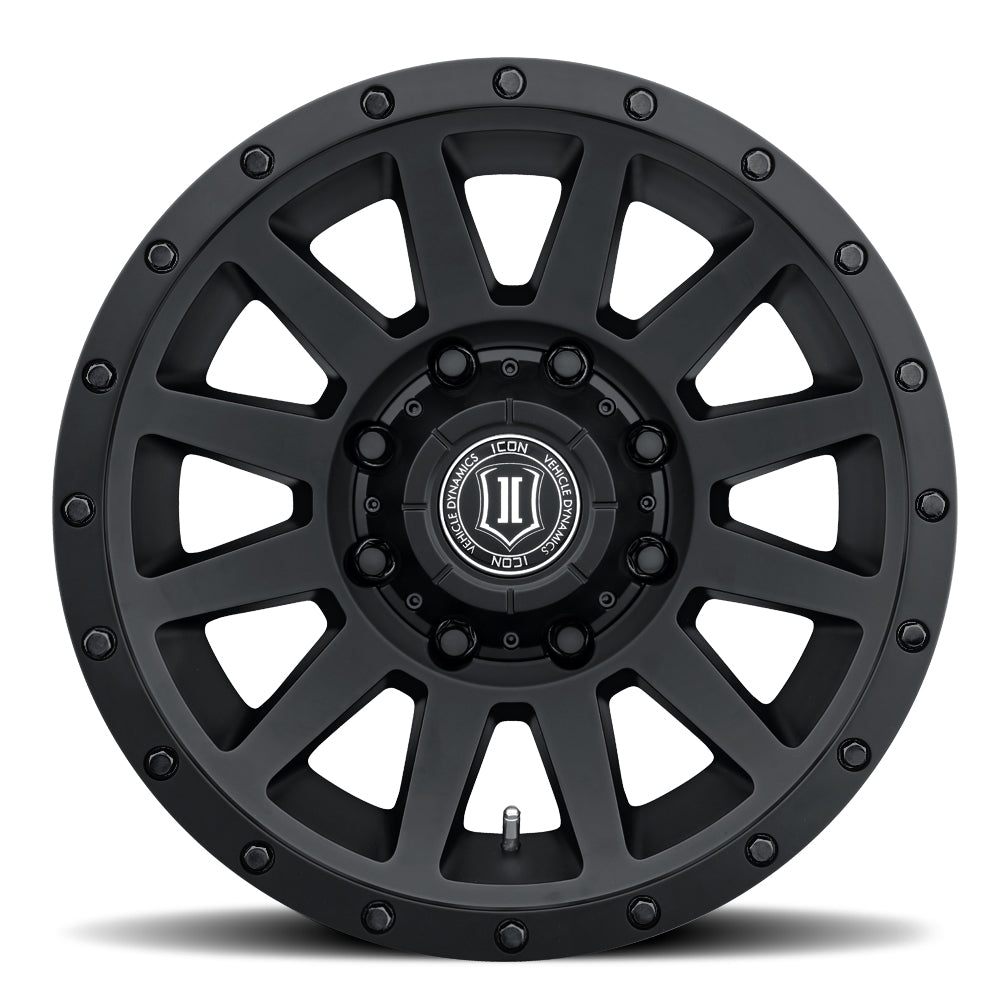ICON Alloys Compression HD, Double Black, 18 x 9 / 8 x 6.5, 12mm Offset, 5.5" Backspace
