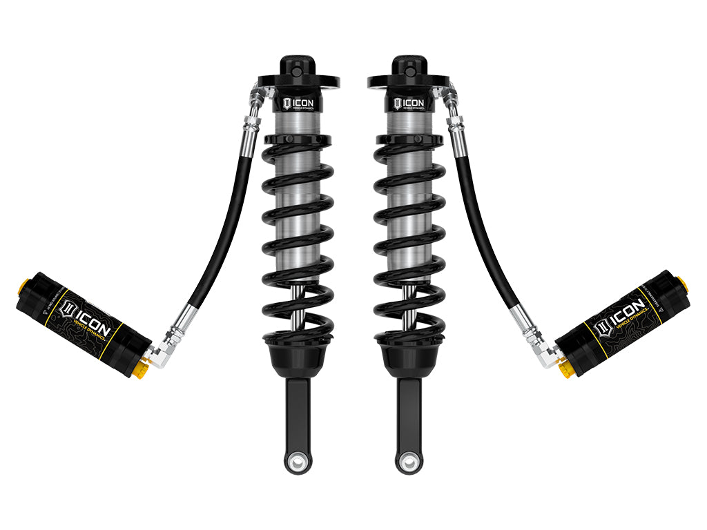 ICON 2005-2023 Toyota Tacoma, 0-3.5"/0-2.75" Lift, Front, V.S. 2.5 Series Coilover Kit, Extended Travel, Remote Reservoir w/ CDCV, 700 lbs/in Coils, Pair