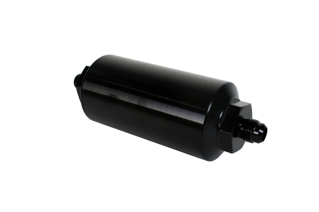 10 Micron Black Fuel Filter with Male AN-06 Ports & Microglass Element