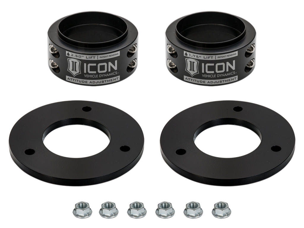 ICON Alloys 2021-2025 Ford F-150 Raptor, .5-2.5" Lift, Front, Attitude Adjustment Collar Leveling Kit