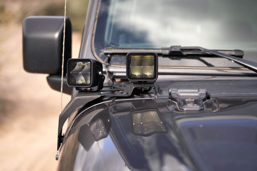 2018-2026 Jeep Wrangler JL & Gladiator JT A-Pillar Dual Pod Light Mounts