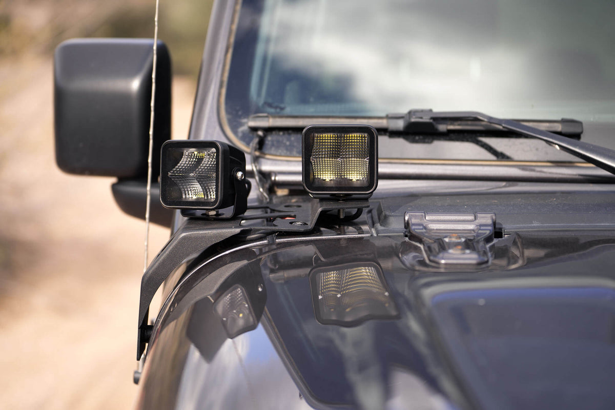 2018-2026 Jeep Wrangler JL & Gladiator JT A-Pillar Dual Pod Light Mounts