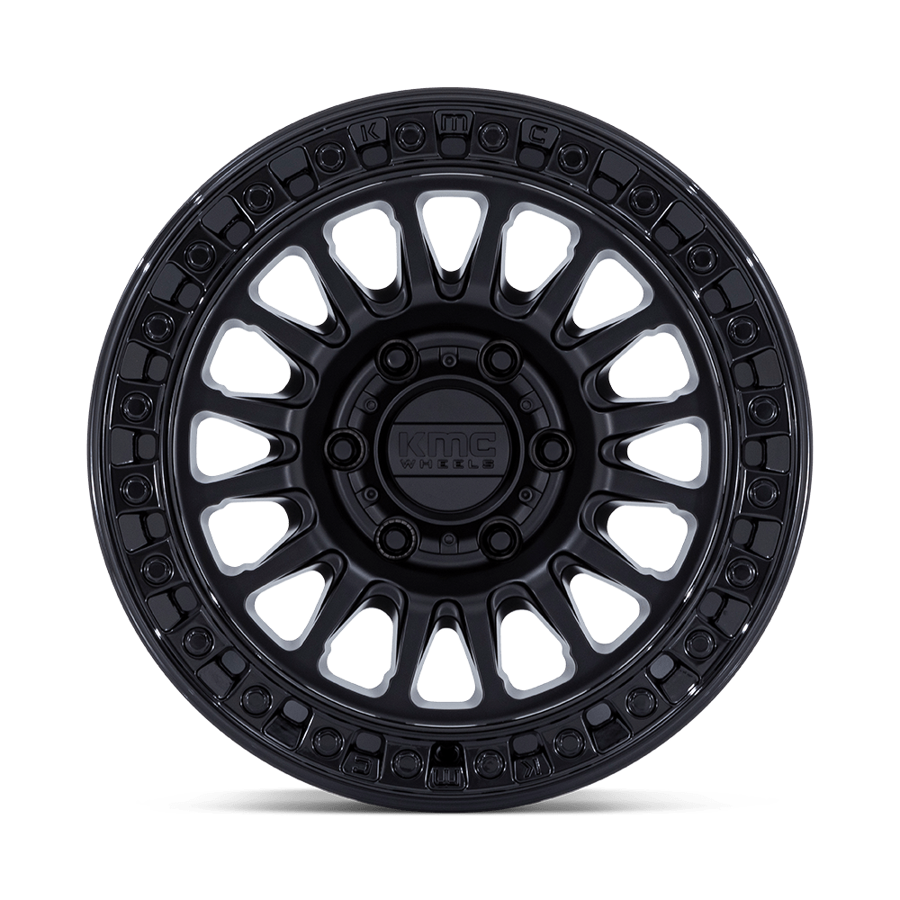 KMC KM552 MATTE BLACK W/ GLOSS BLACK LIP IMS Wheel