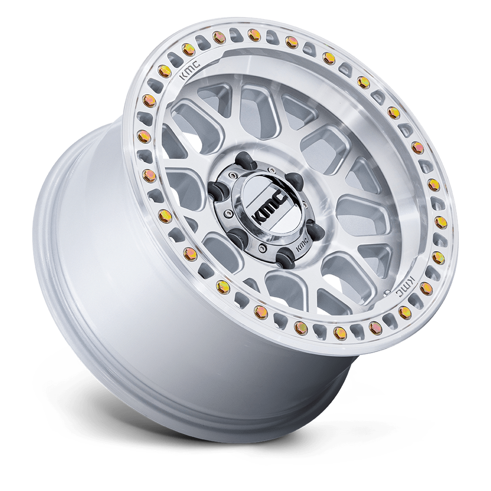 KMC KM549 GLOSS SILVER W/ MACHINED FACE GRS Wheel