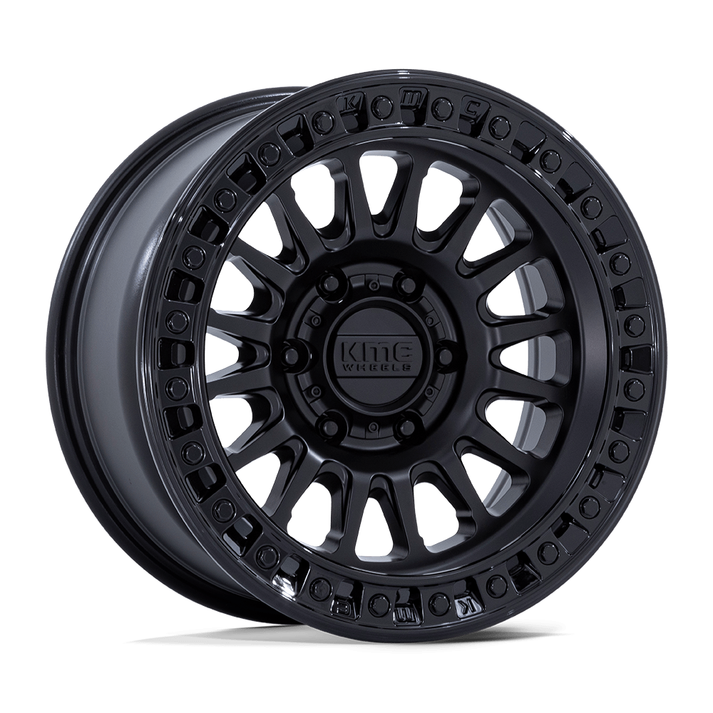 KMC KM552 MATTE BLACK W/ GLOSS BLACK LIP IMS Wheel