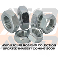 JNR10A 7075 Aluminum Jam Nut, 5/8-18 RH Thread, Clear anodized | AVID Racing