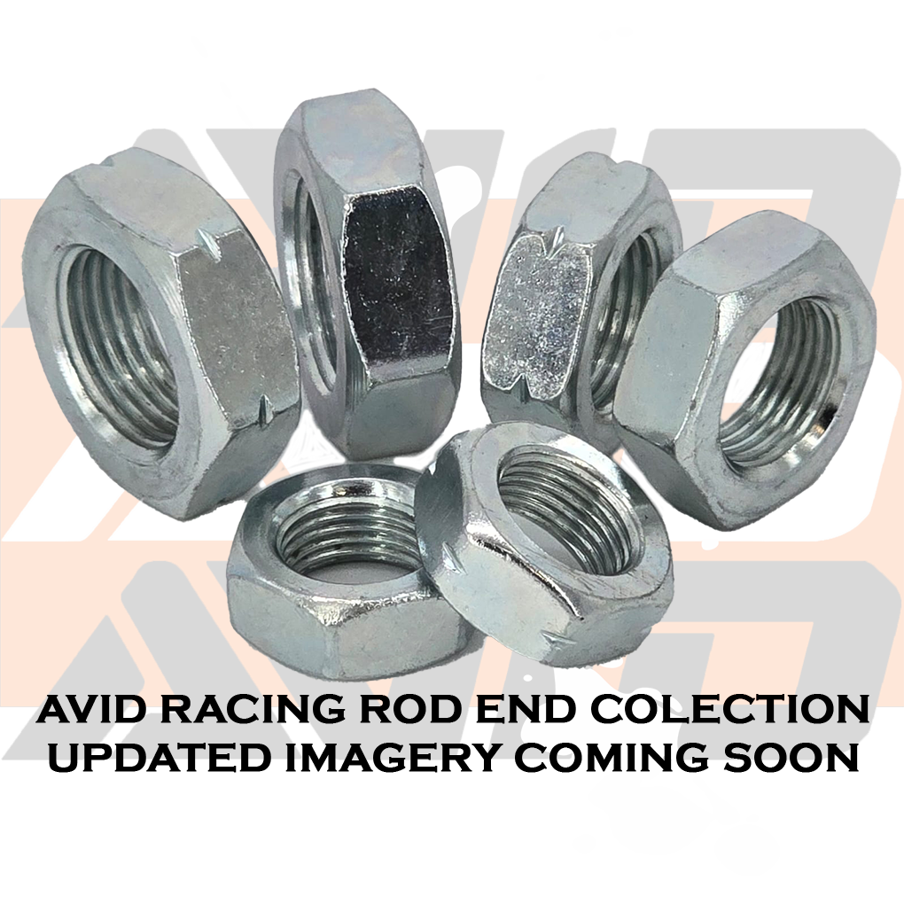 JNR10A 7075 Aluminum Jam Nut, 5/8-18 RH Thread, Clear anodized | AVID Racing