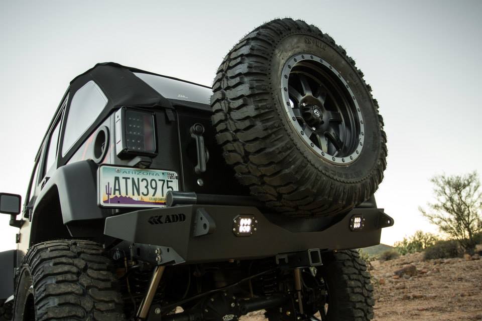 2007 - 2018 Jeep JK Modular Stealth Fighter Rear Bumper