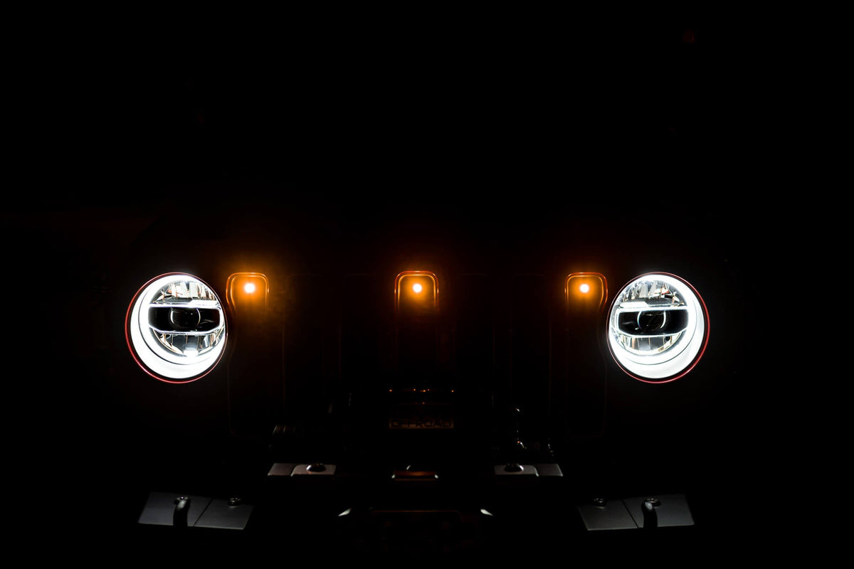 2018-2023 Jeep Wrangler JL Amber Grille Lights