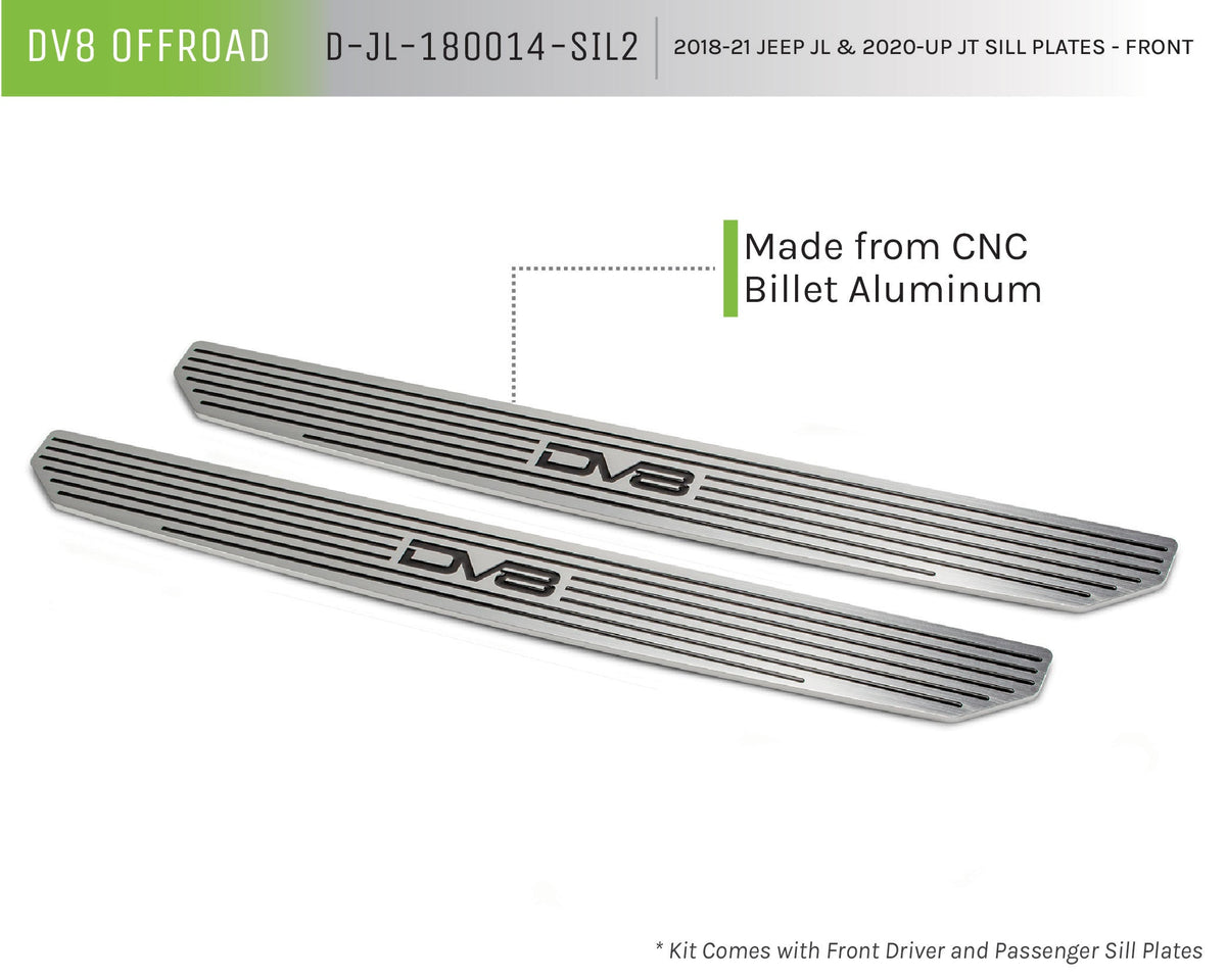 2018-2026 Jeep Wrangler JL & Gladiator JT Sill Plates | Front