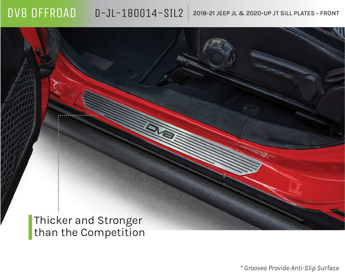 2018-2026 Jeep Wrangler JL & Gladiator JT Sill Plates | Front