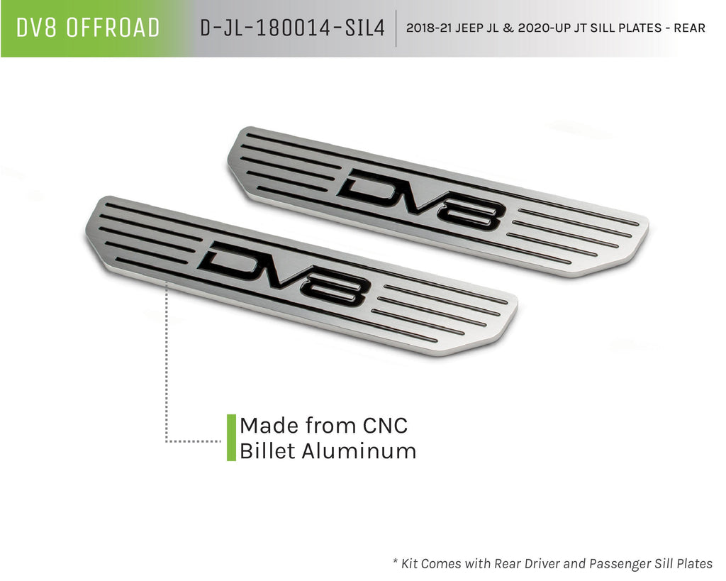 2018-2026 Jeep Wrangler JL & Gladiator JT Sill Plates | Rear